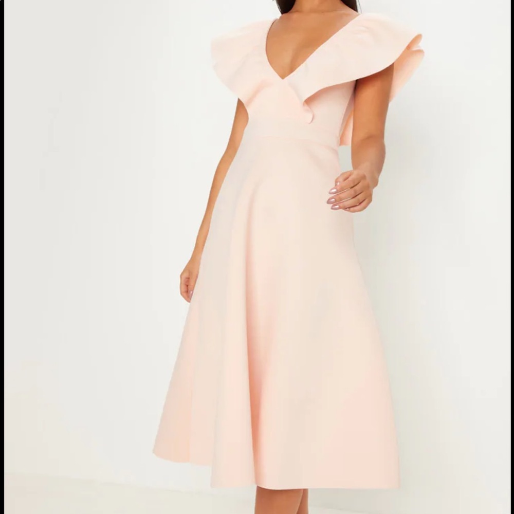 Pink nude skater dress